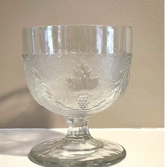 Vintage Pattern Glass Buttermilk Goblet, Sugar Bowl, Set of 3, Various Patterns - Picture 6 of 13